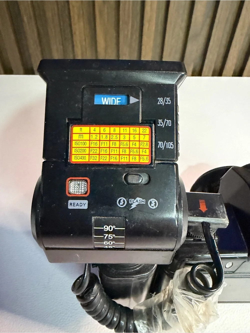 Olympus Black Film Camera with Detachable Flash Grip